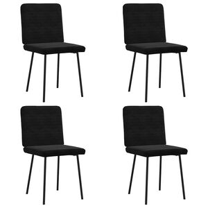 vidaXL Esszimmerst&uuml;hle 4 Stk. Schwarz Samt