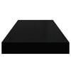 vidaXL Schweberegale 4 Stk. Schwarz 60x23,5x3,8cm MDF