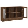 vidaXL Vitrinenschrank Braun Eichen-Optik 120x30,5x70 cm Holzwerkstoff