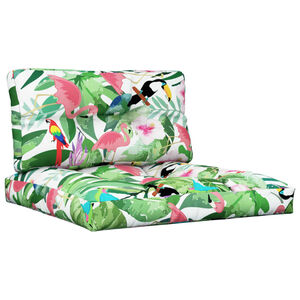 vidaXL Palettenkissen 2-tlg. Mehrfarbig Stoff