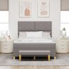 vidaXL Boxspringbett mit Matratze Taupe 160 x 200 cm Stoff