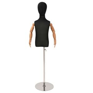 vidaXL Verstellbares 120-150 cm Mannequin mit Basis Unisex PP Schwarz