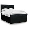 vidaXL Boxspringbett mit Matratze Schwarz 160x200 cm Stoff