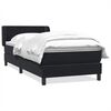 vidaXL Boxspringbett mit Matratze Schwarz 80x210 cm Samt