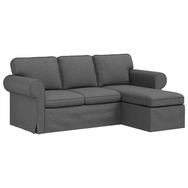 vidaXL Sofa Dunkelgrau