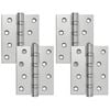 vidaXL Scharnier 4 stk. 100 x 78 x 13 mm Silber Stahl