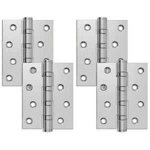 vidaXL Scharnier 4 stk. 100 x 78 x 13 mm Silber Stahl