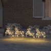 vidaXL LED Rentiere mit 80 LEDs 4 pcs Gold PET