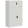 vidaXL Aktenschrank Hellgrau 90x40x145 cm Stahl