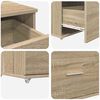 vidaXL Schubladenschrank mit Rad Braun 55 x 45 x 33,5 cm Holzwerkstoff