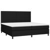 vidaXL Boxspringbett mit Matratze Schwarz 200x200 cm Stoff