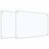 vidaXL K&uuml;chenr&uuml;ckwand 2 stk. Transparent 90 x 60 cm Geh&auml;rtetes Glas