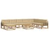 vidaXL Outdoor-Sofagarnitur 9 stk. Wei&szlig; und Beige