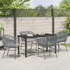 vidaXL Garten Essgruppe 5 pcs Grau Pulverbeschichteter Stahl