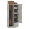 vidaXL Kleiderschrank Betongrau 80x52x180 cm Holzwerkstoff