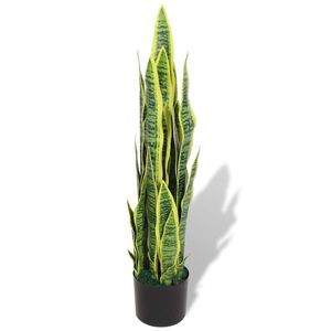 vidaXL K&uuml;nstliche Sansevieria Bogenhanf mit Topf 90 cm Gr&uuml;n