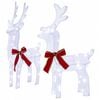 vidaXL 3D Weihnachtsrentier LOVIISA 2 stk. 80 LEDs Kaltwei&szlig;