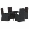 vidaXL Garten Essgruppe 5 stk. Schwarz Poly-Rattan