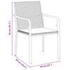 vidaXL Garten Essgruppe 5 pcs Braun Poly Rattan