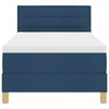 vidaXL Boxspringbett mit Matratze mit Kopfteil Blau 100 x 200 cm Stoff