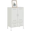 vidaXL Highboard Wei&szlig; 68x39x101,5 cm Stahl