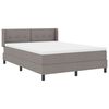 vidaXL Boxspringbett mit Matratze Taupe 200 x 140 cm Polyester