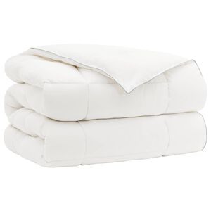 vidaXL Bettdecke TRIER 200x240 cm 4 Jahreszeiten 350 GSM Wei&szlig;
