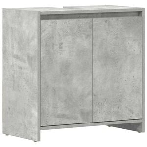 vidaXL Badezimmerschrank Betongrau 60x33x61 cm Holzwerkstoff