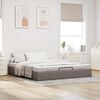 vidaXL Ottoman-Bett ohne Matratze Taupe 200x200 cm Stoff