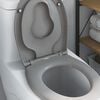 vidaXL Toilettensitz Grau 44,5 x 37,3 x 4,3 cm Duroplast