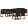 vidaXL Outdoor-Sofagarnitur mit Kissen 8 pcs Nat&uuml;rlich und Schwarz