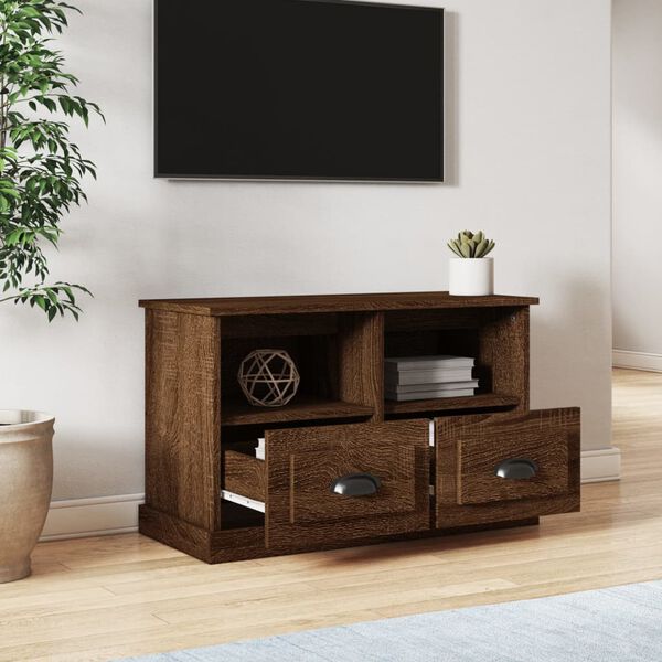 vidaXL TV-Schrank Braun Eichen-Optik 80x35x50 cm Holzwerkstoff