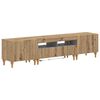vidaXL 3-teiliges LED TV Regal Artisan-Eiche Holzwerkstoff