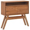 vidaXL Konsolentisch 80x30x80 cm Teak Massivholz