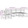 vidaXL 5-tlg. Garten-Lounge-Set Massivholz Kiefer
