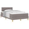 vidaXL Boxspringbett mit Kissen mit Kopfteil Taupe 120 x 200 cm Stoff