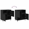 vidaXL Sideboards 3 pcs Schwarz Eichen-Optik 180 x 35 x 70 cm