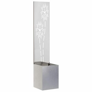 vidaXL Garten Sichtschutz-Leinwand Silber 32 x 32 x 150 cm Edelstahl