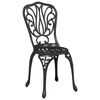 vidaXL Garten Bistro Set 3 pcs Schwarz Aluminium