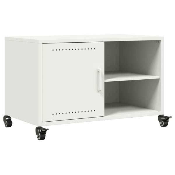 vidaXL TV-Schrank Weiß 68x39x43,5 cm Stahl