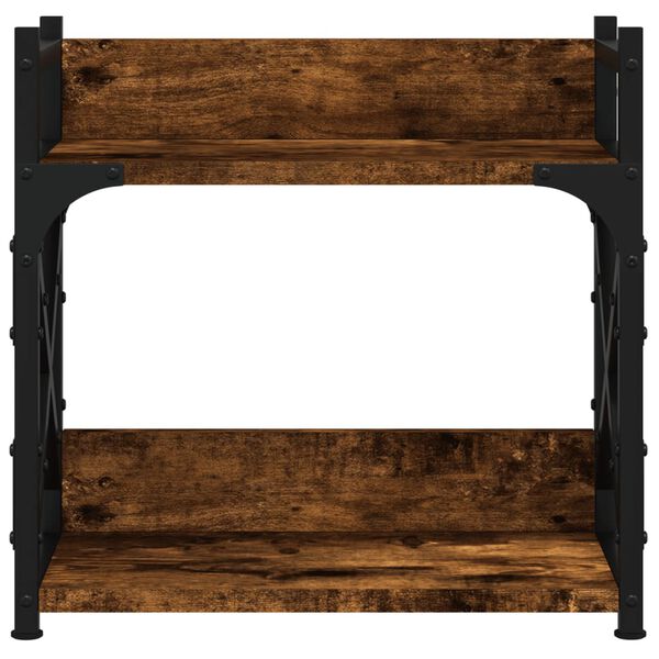 vidaXL Druckerständer 2 Ablagen Räuchereiche 40x20x40 cm Holzwerkstoff