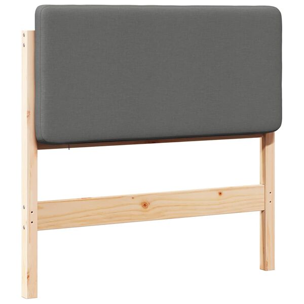 vidaXL Gepolstertes Kopfteil mit Kopfteil Braun und Hellgrau 80 cm