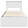 vidaXL Bettrahmen mit Kopfteil Wei&szlig; 90 x 200 cm Holzwerkstoff