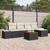vidaXL Garten-Sofa-Set 6 pcs Schwarz und Weiß