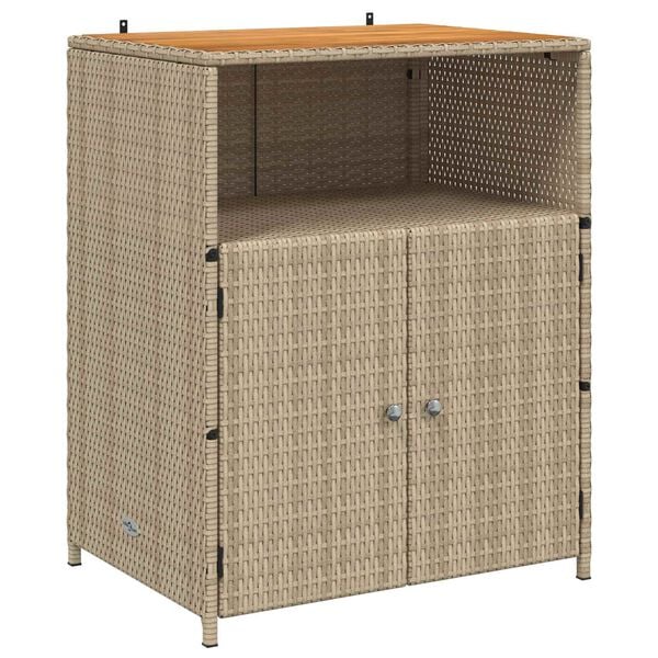 vidaXL Schrank mit T&uuml;r Beige 70 x 50 x 87 cm Polyester und Roly Ratten