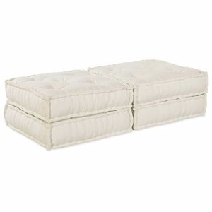 vidaXL Modulare Sofagarnitur 2 stk. Stoff Creme 140 x 70 x 36 cm