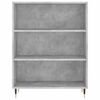 vidaXL Highboard Betongrau 69,5x34x180 cm Holzwerkstoff