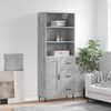 vidaXL Highboard Betongrau 69,5x34x180 cm Holzwerkstoff