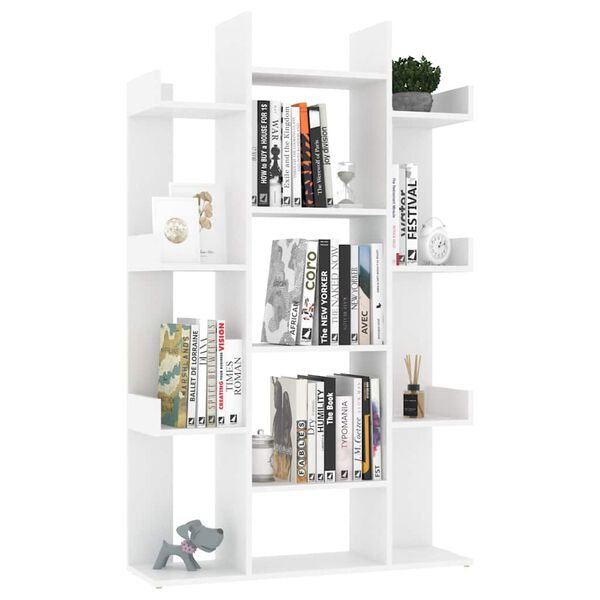 vidaXL B&uuml;cherregal Wei&szlig; 86x25,5x140 cm Holzwerkstoff