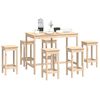 vidaXL 7-tlg. Bar-Set Massivholz Kiefer